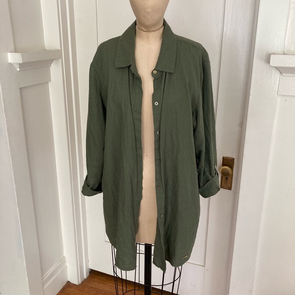 Ellen Tracy Tops - Ellen Tracy linen button down